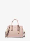 Laila Small Color-Block Pebbled Leather Satchel