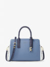 Laila Medium Color-Block Pebbled Leather Satchel