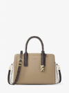Laila Medium Color-Block Pebbled Leather Satchel