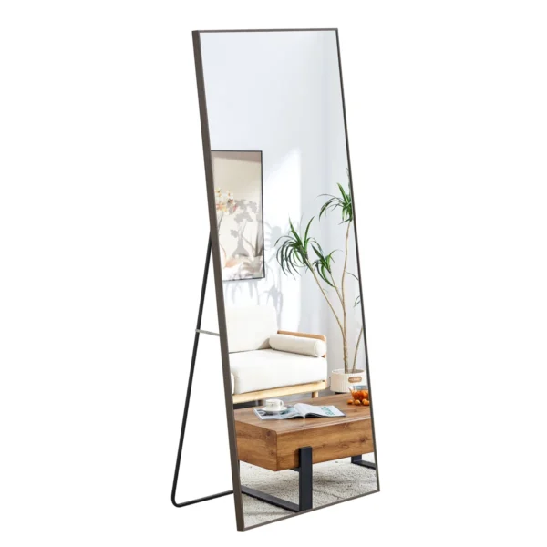 Solid Wood Frame Long Mirror, Dressing Mirror, Bedroom Foyer, Decorative Mirror, Clothing Store, Floor To Ceiling Mirror, Wall Mounted. 31.4'' H X 71'' W X 1'' D