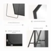 Rectangle Metal Oversized Full Length Mirrors Wall Mirrors with Stand Size:  64" x 21" - Image 2