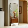 Oversized Wide Arch Wood Floor Mirror Weight (35x72):